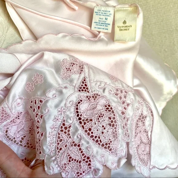 Vintage Victoria’s Secret 70s 80s Pink Teddy Top Lingerie Bodysuit Onesie Romper - Picture 2 of 8